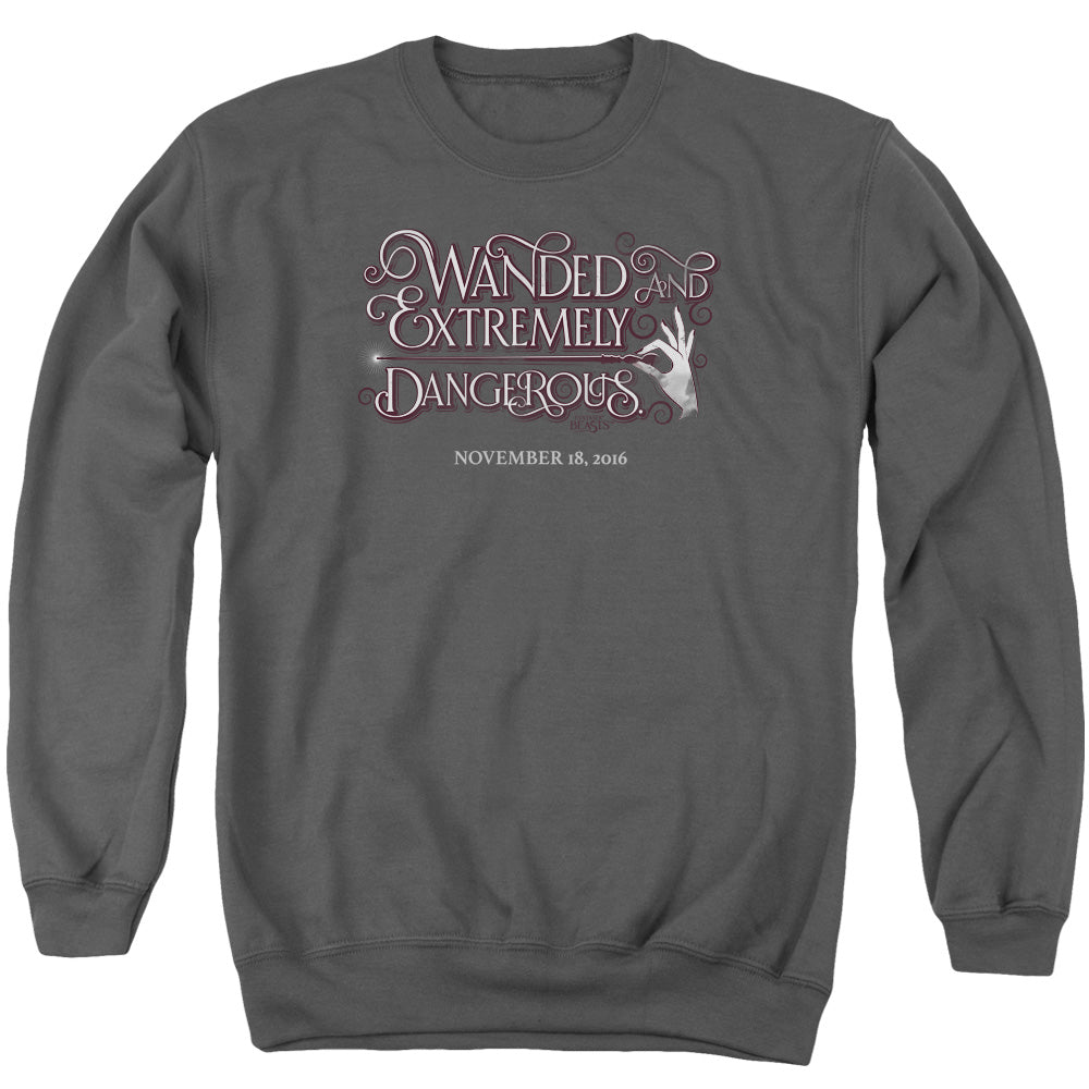 FANTASTIC BEASTS/WANDED - ADULT CREWNECK SWEATSHIRT - CHARCOAL