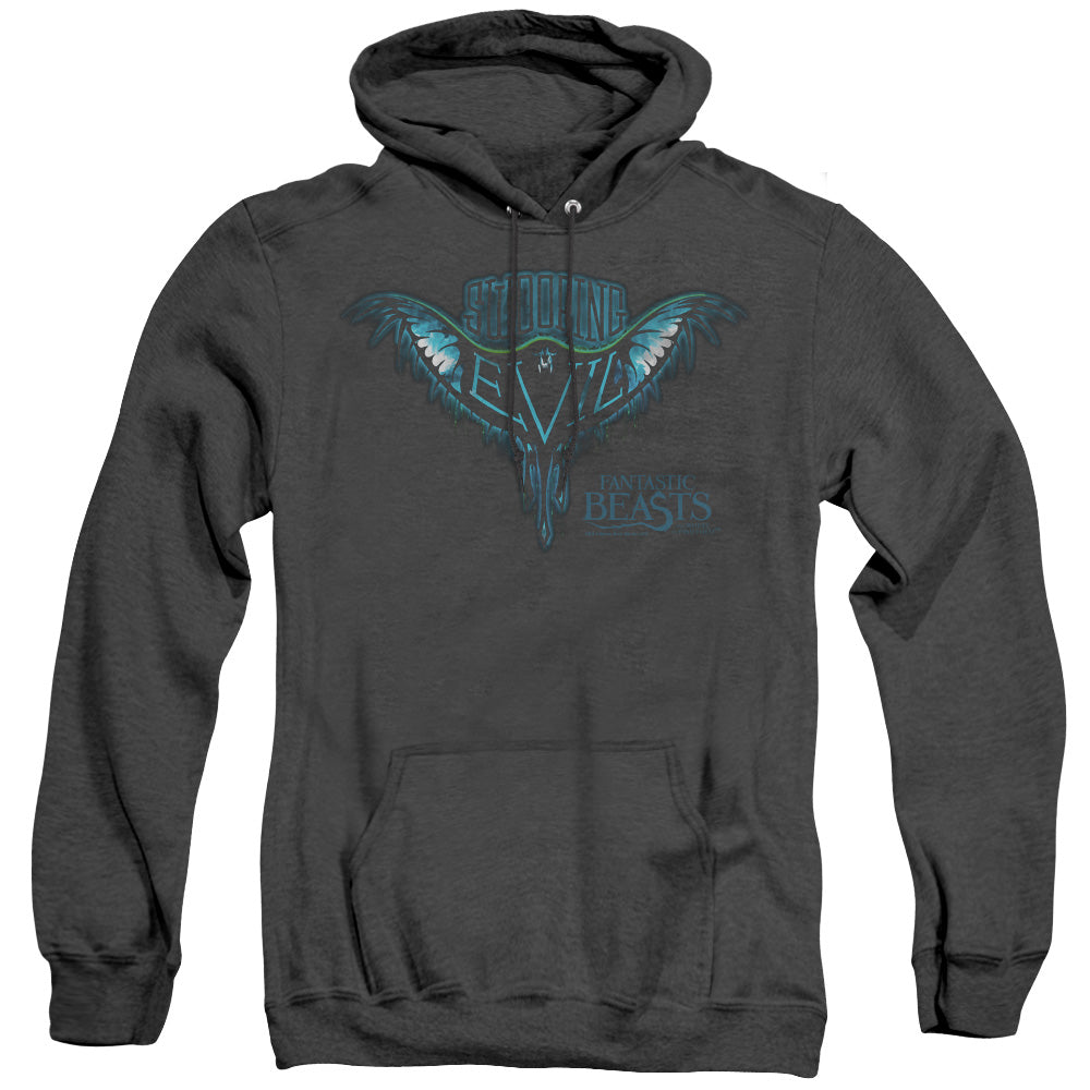 FANTASTIC BEASTS/SWOOPING EVIL - ADULT HEATHER HOODIE - BLACK