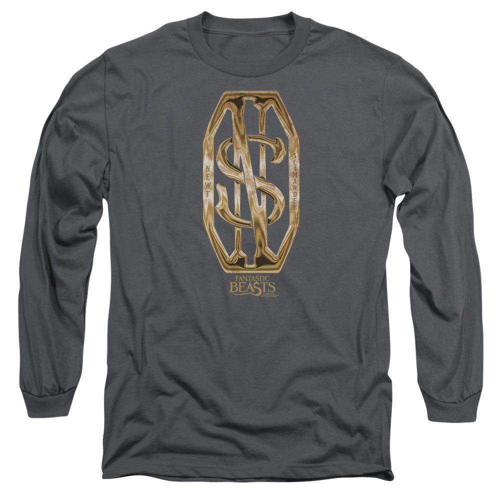 FANTASTIC BEASTS/SCAMANDER MONOGRAM -  L/S ADULT 18/1  - CHARCOAL