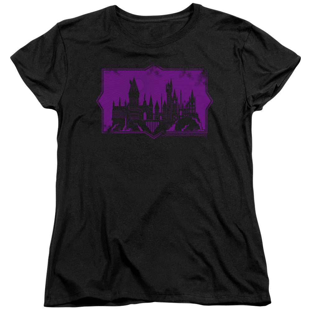 FANTASTIC BEASTS 2/HOGWARTS SILHOUETTE - S/S WOMENS TEE - BLACK