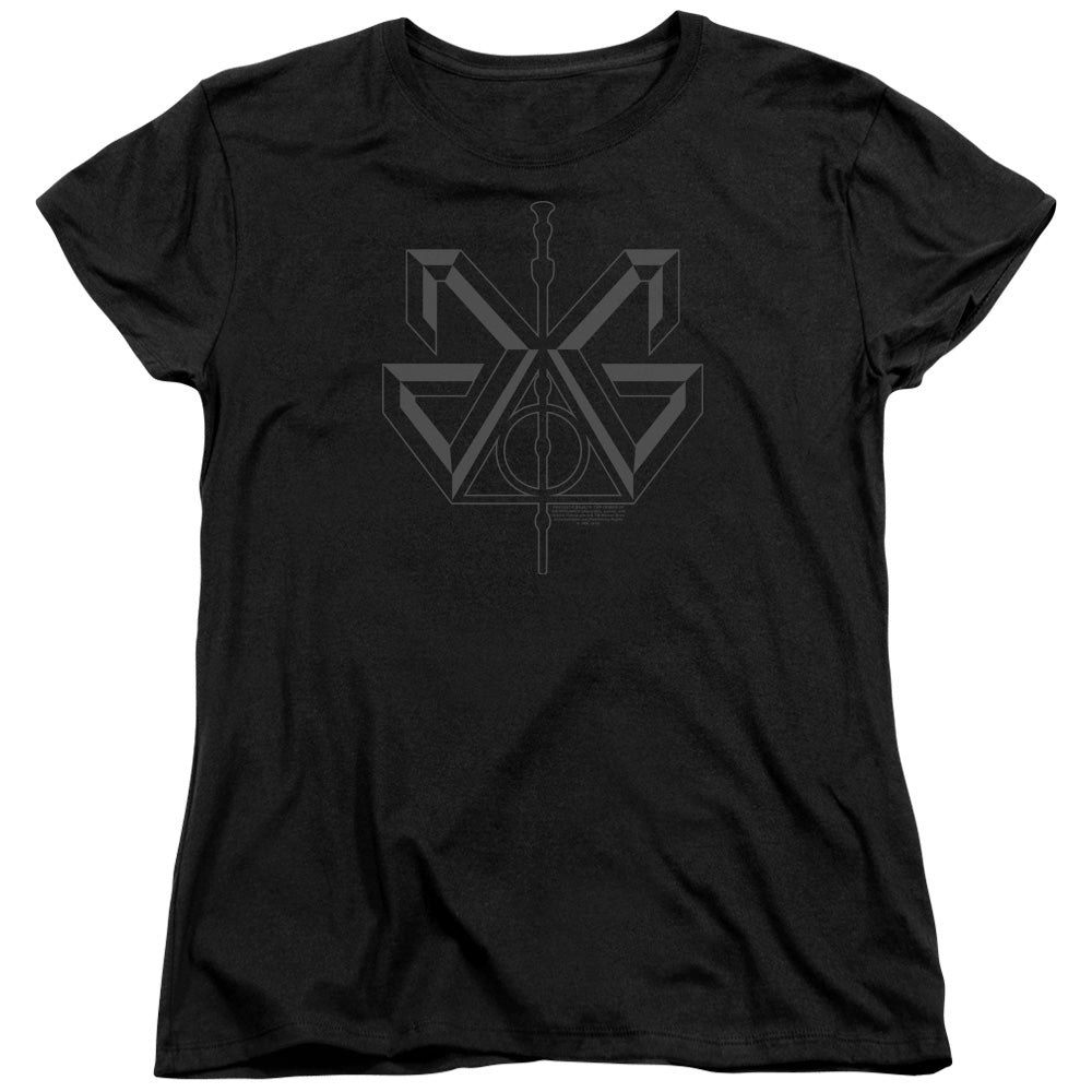 FANTASTIC BEASTS 2/GRINDELWALD SIGIL - S/S WOMENS TEE - BLACK