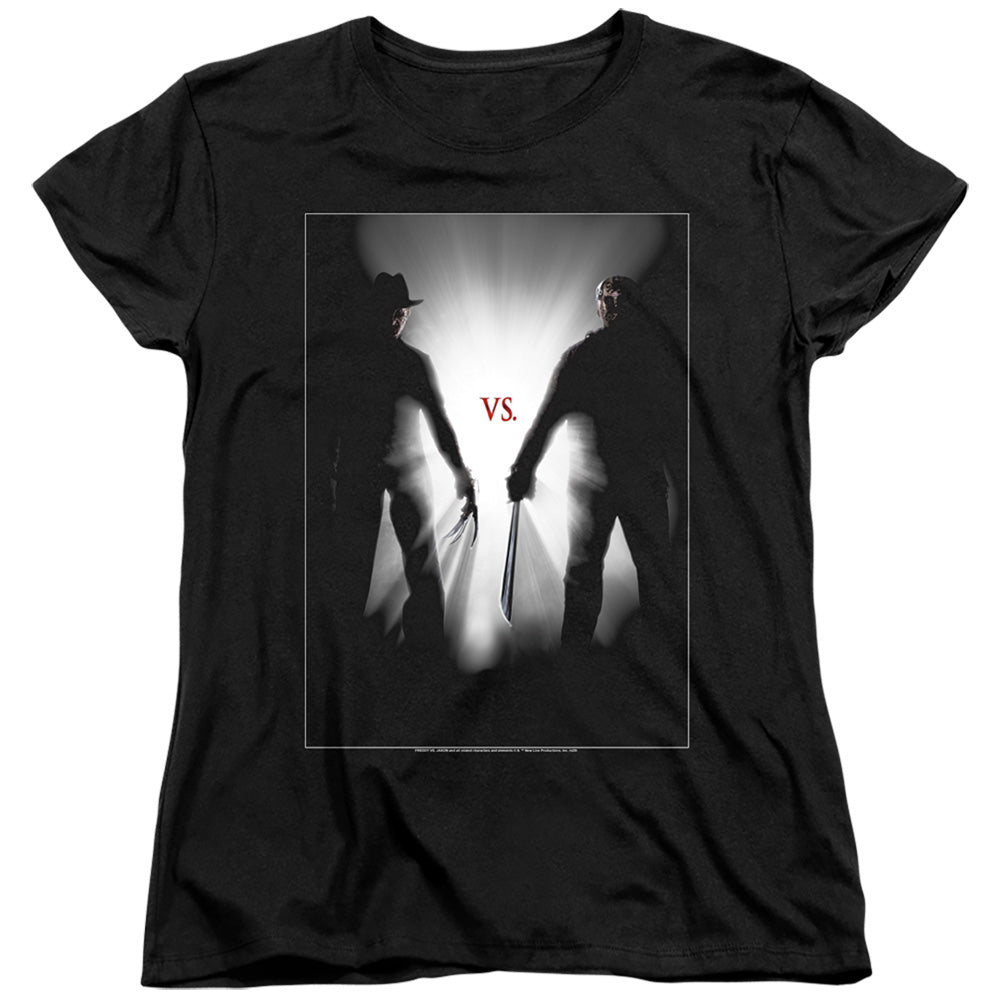 FREDDY VS JASON/SILHOUETTES - S/S WOMENS TEE - BLACK