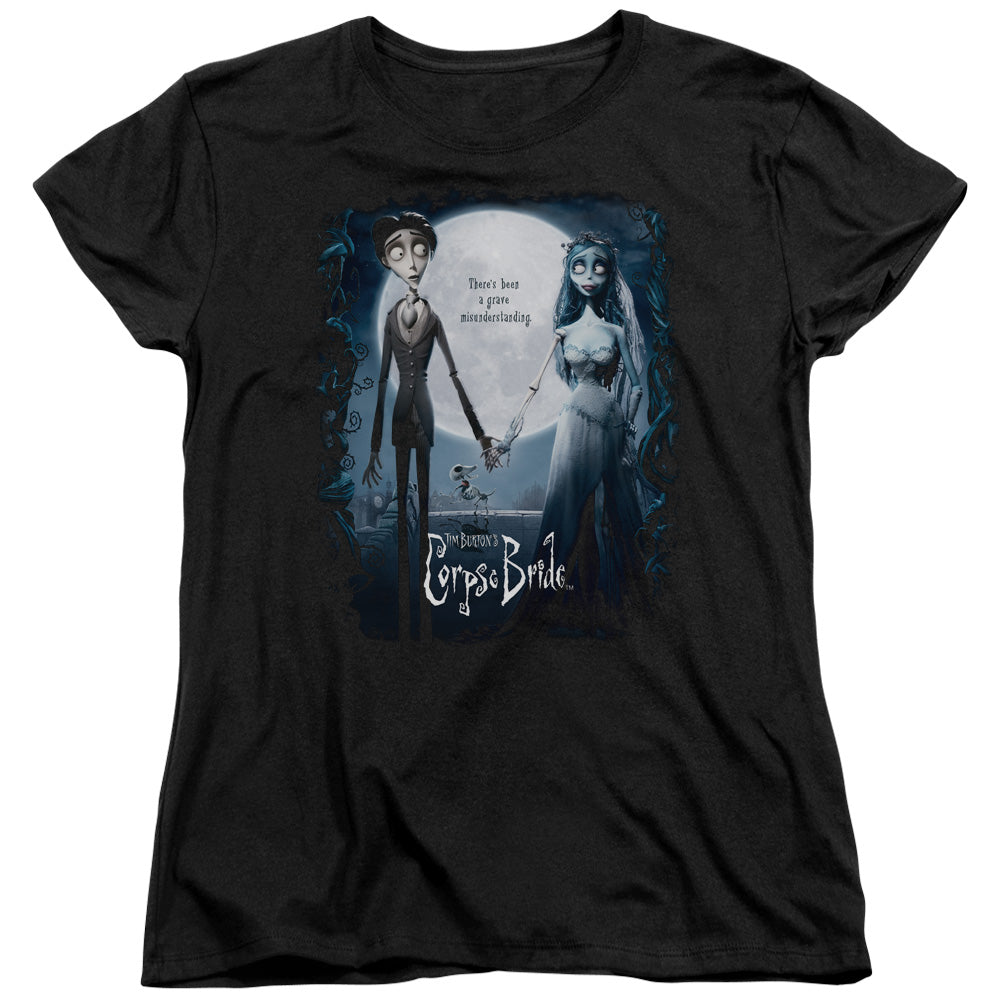 CORPSE BRIDE/POSTER - S/S WOMENS TEE - BLACK