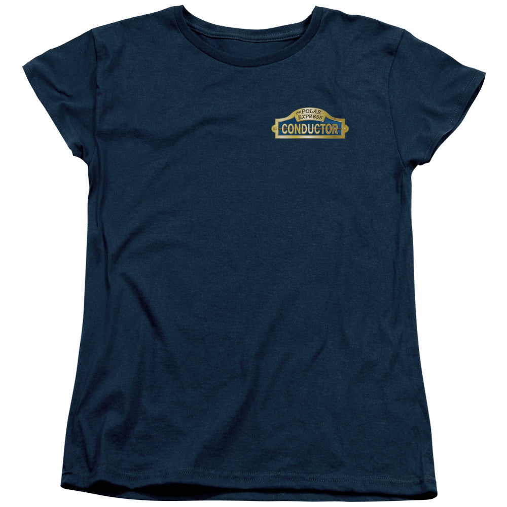 POLAR EXPRESS/CONDUCTOR - S/S WOMENS TEE - NAVY
