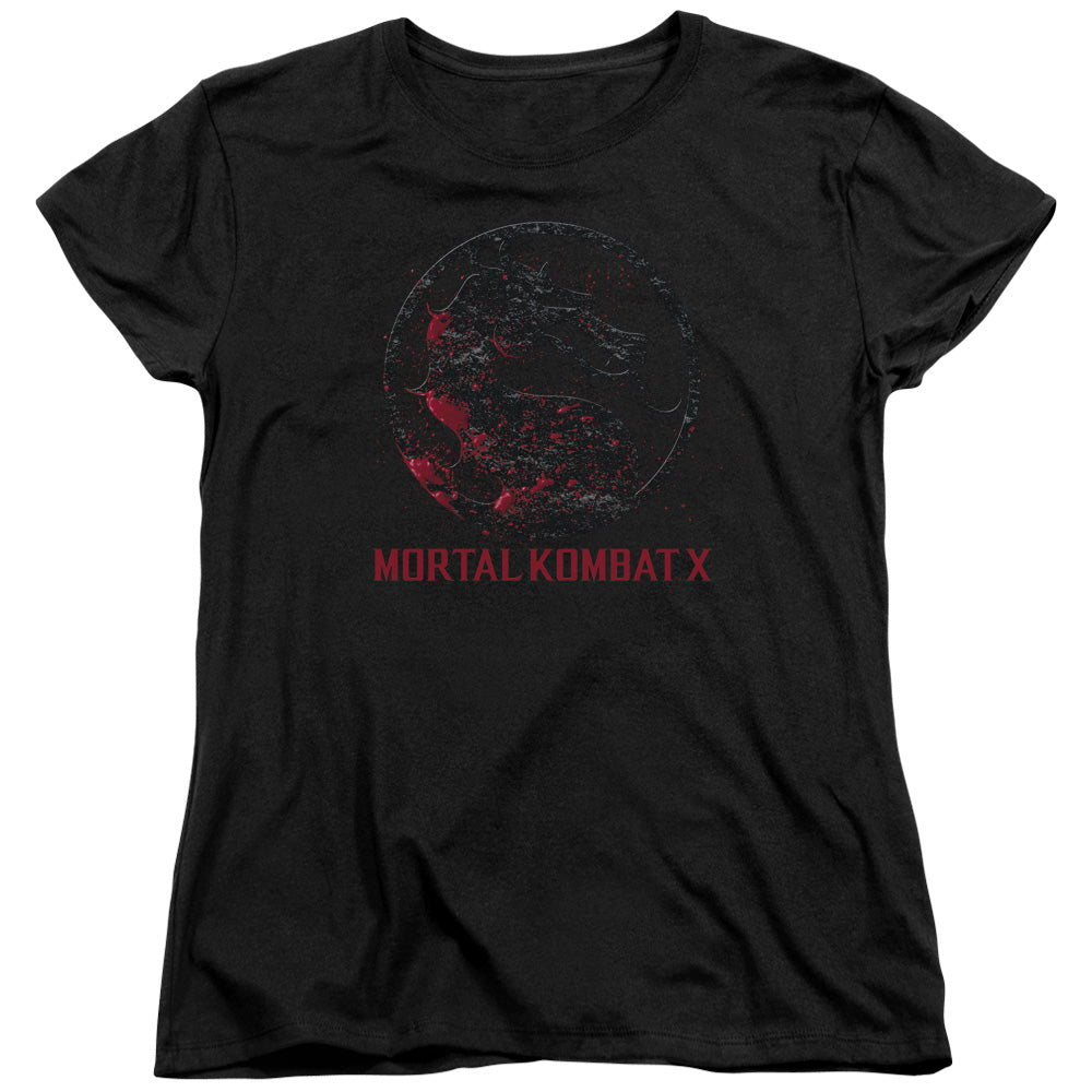 MORTAL KOMBAT X/BLOODY SEAL - S/S WOMENS TEE - BLACK