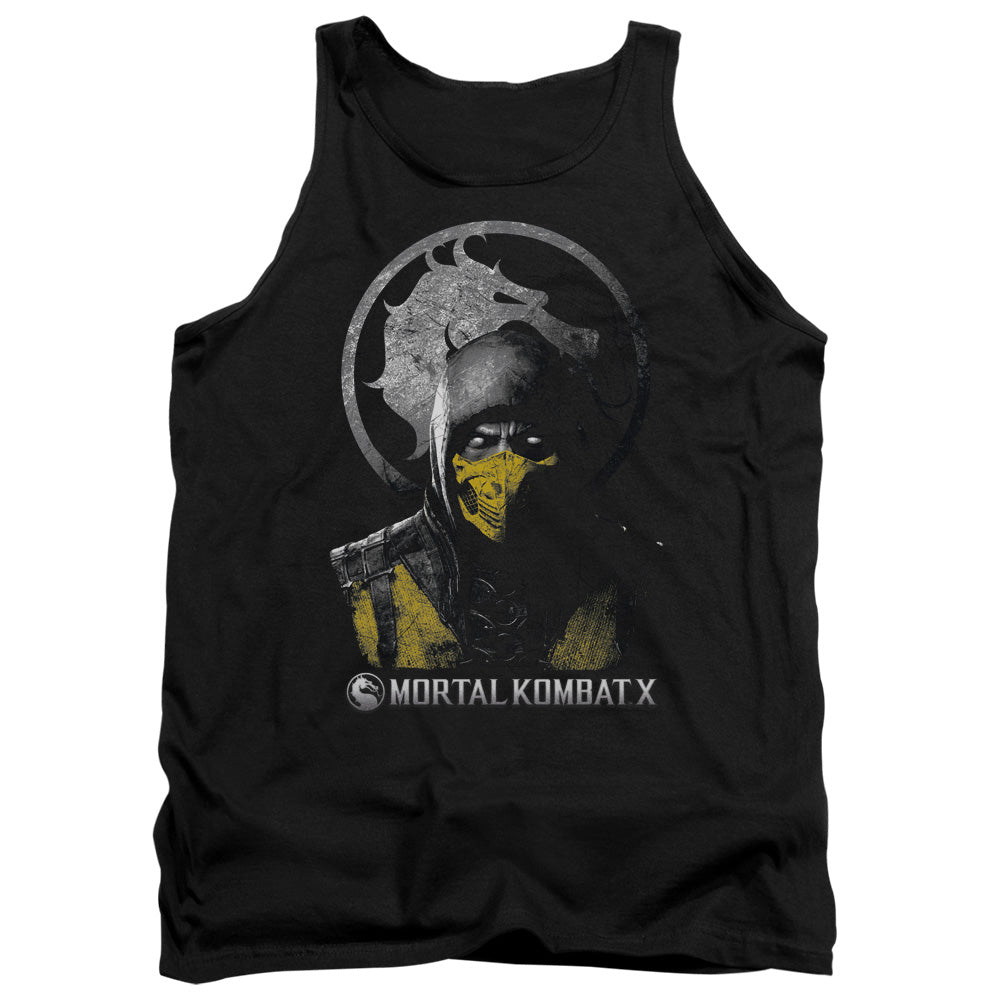 MORTAL KOMBAT X/SCORPION BUST - ADULT TANK - BLACK