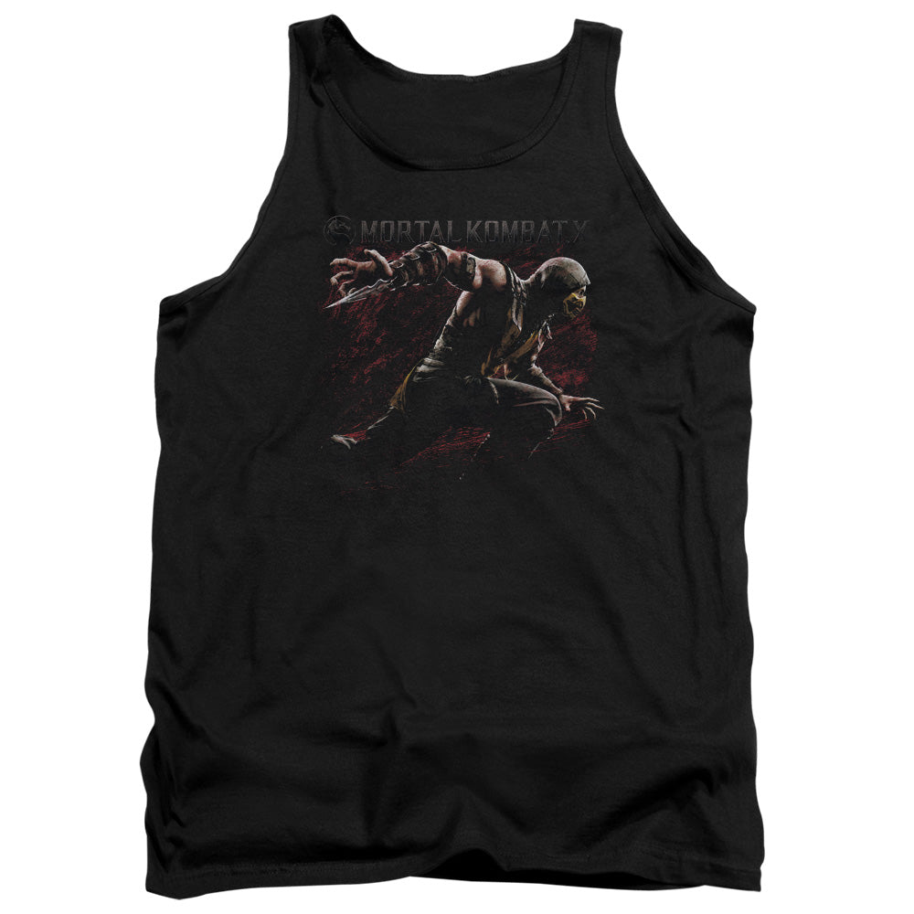 MORTAL KOMBAT X/SCORPION LUNGE - ADULT TANK - BLACK