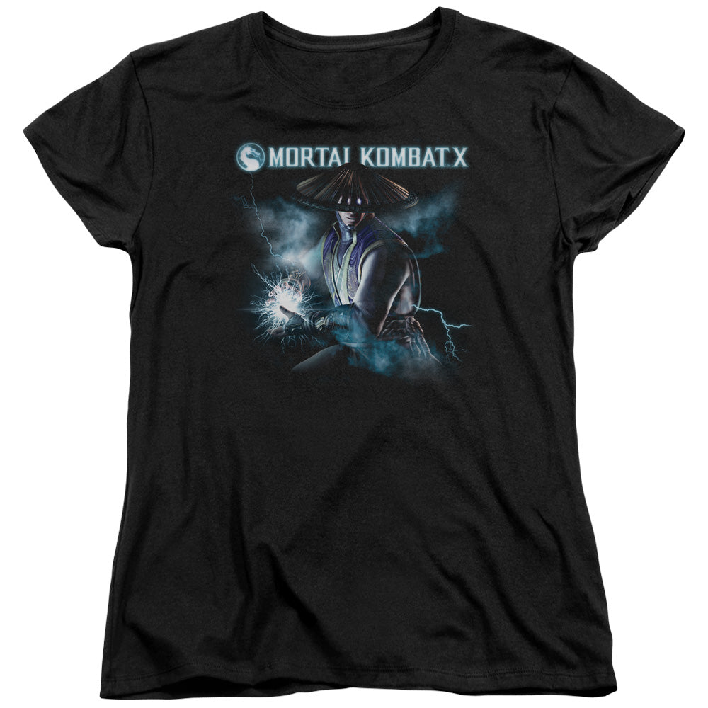 MORTAL KOMBAT X/RAIDEN - S/S WOMENS TEE - BLACK