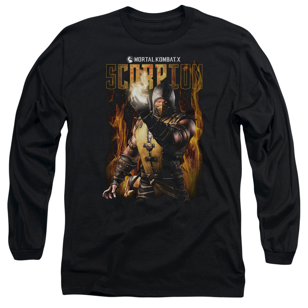MORTAL KOMBAT/SCORPION -  L/S ADULT 18/1  - BLACK