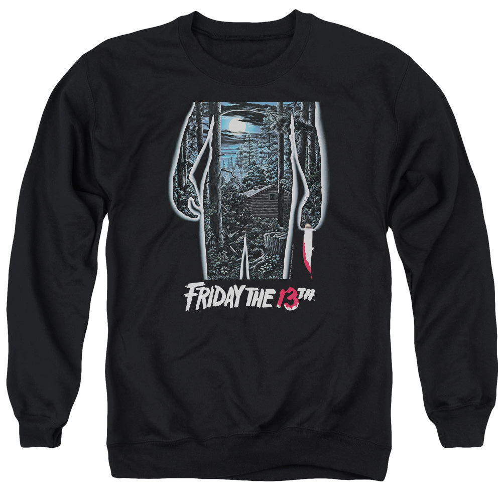 FRIDAY THE 13TH/13TH POSTER - ADULT CREWNECK SWEATSHIRT - BLACK