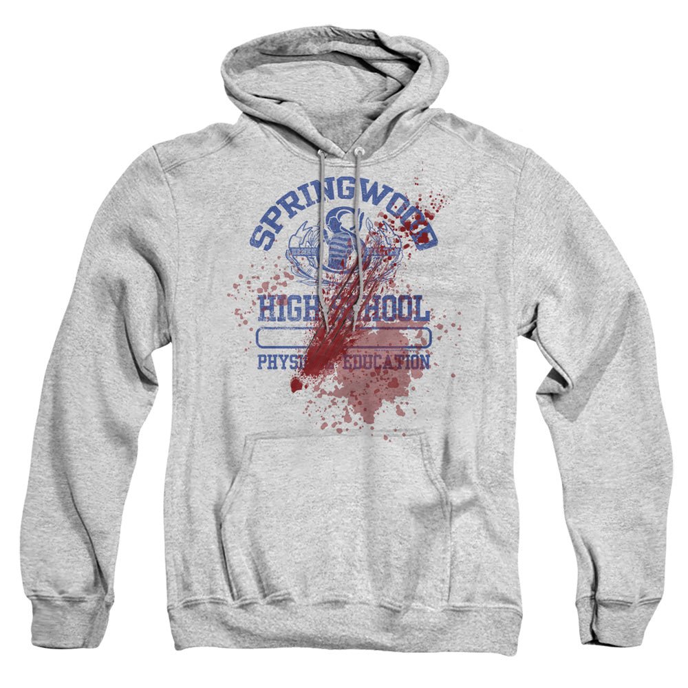 NIGHTMARE ON ELM STREET/SPRINGWOOD HIGH VICTIM - ADULT PULLOVER HOODIE - ATHLETIC HEATHER