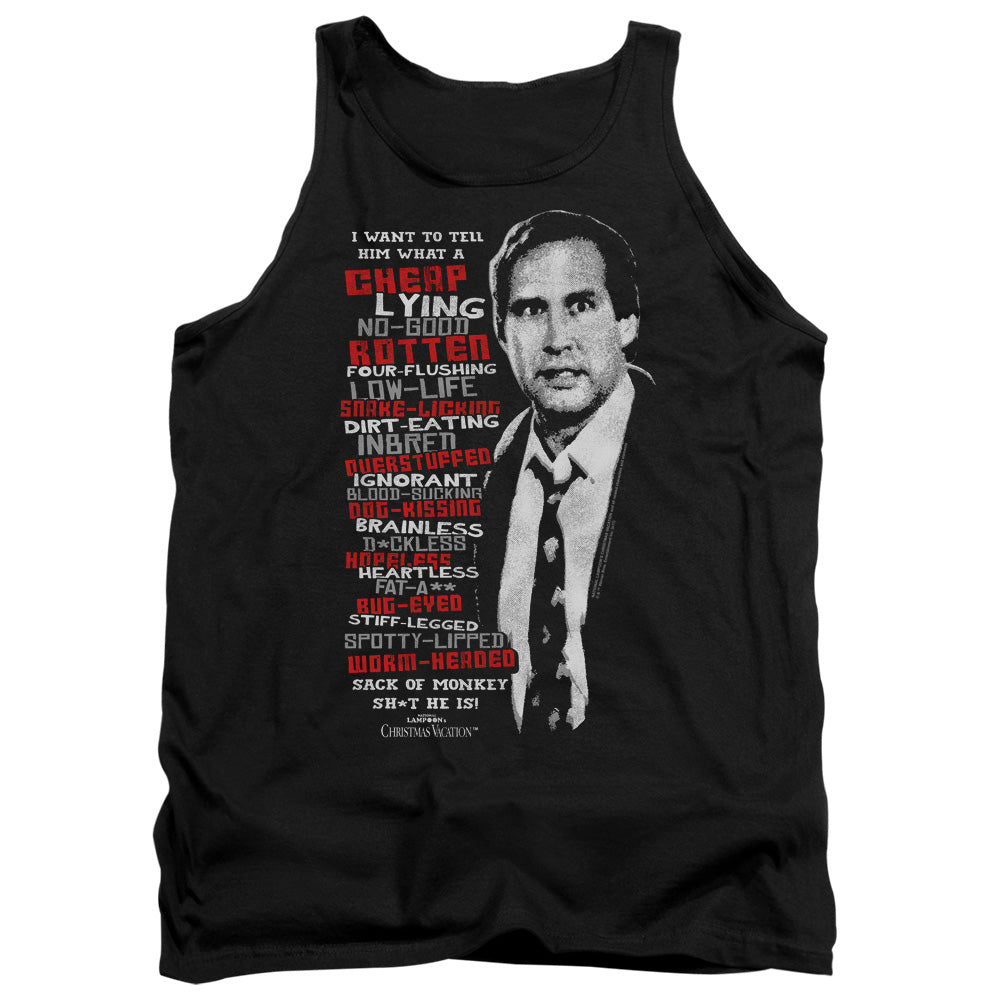 CHRISTMAS VACATION/PROFANITIES - ADULT TANK - BLACK