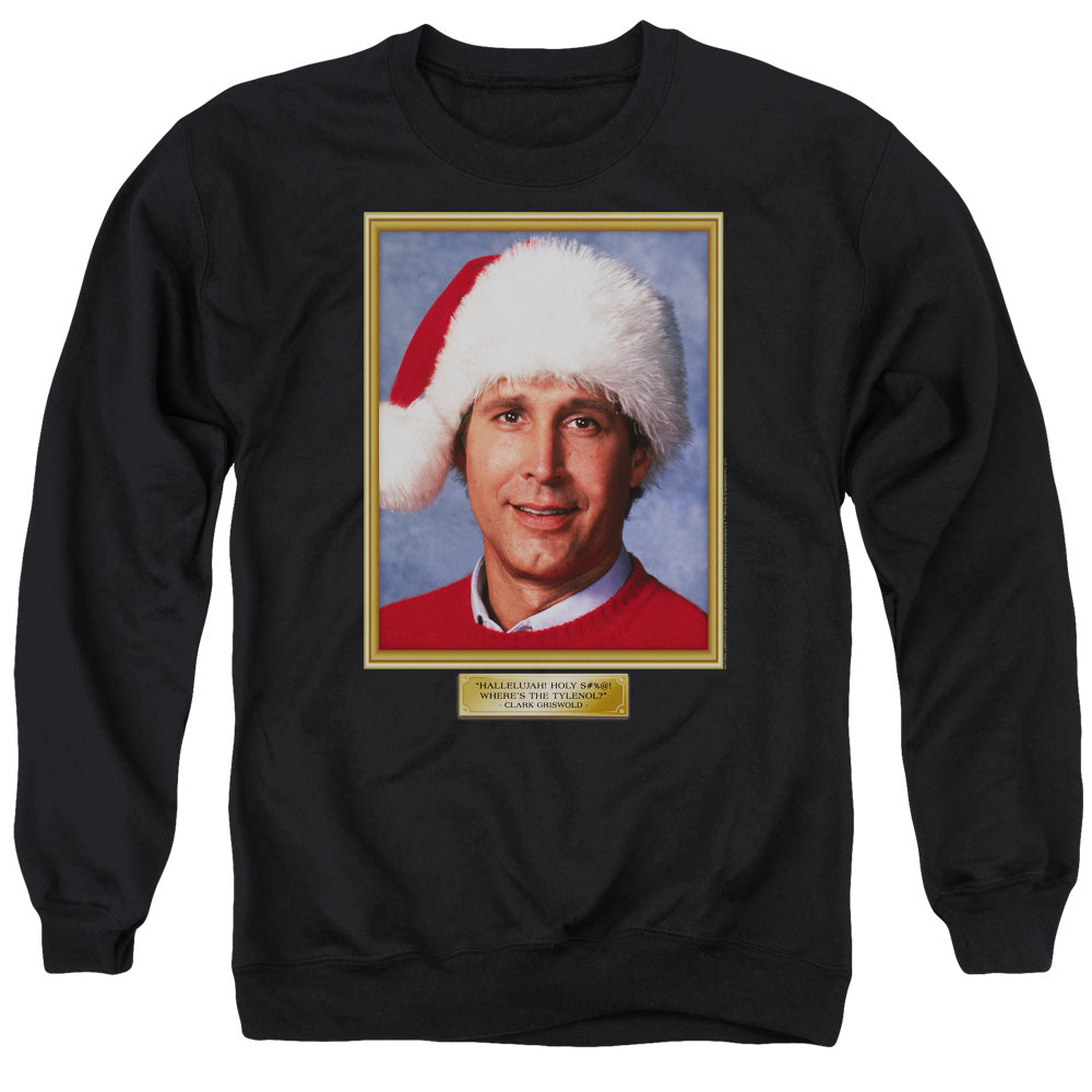 CHRISTMAS VACATION/HALLELUJAH - ADULT CREWNECK SWEATSHIRT - BLACK