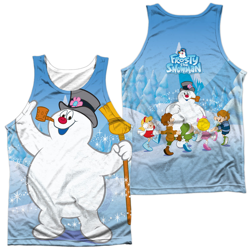 FROSTY THE SNOWMAN/FROSTY WAVE (FRONT/BACK PRINT) - ADULT POLY TANK TOP - MULTI