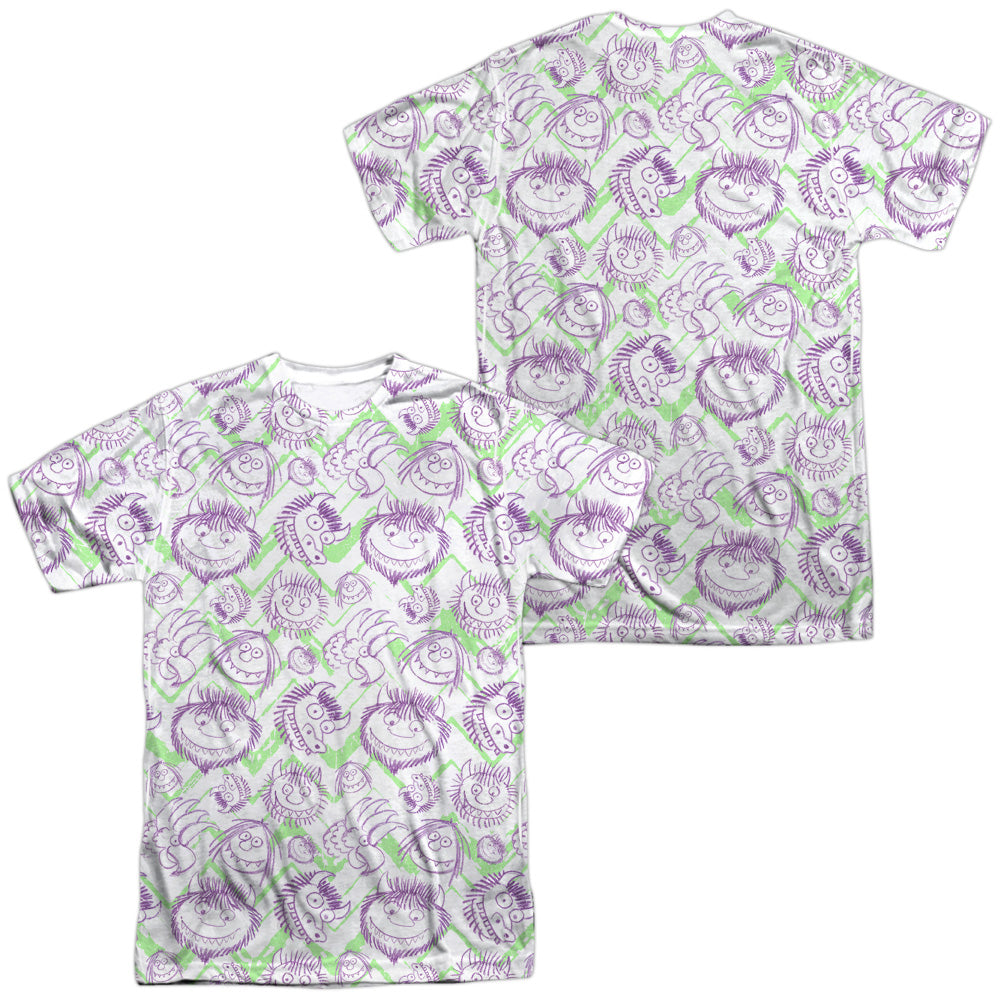 WHERE THE WILD THINGS ARE/WILD SCRIBBLE (FRONT/BACK PRINT) - S/S ADULT POLY CREW - MULTI