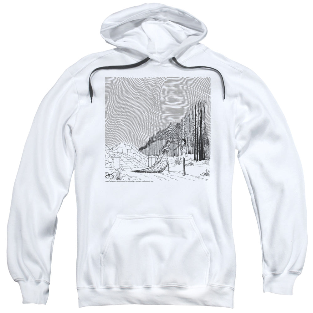 CORPSE BRIDE/MY DARLING - ADULT PULLOVER HOODIE - WHITE