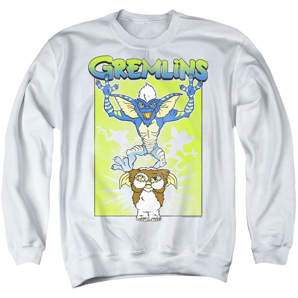 GREMLINS/BE AFRAID - ADULT CREWNECK SWEATSHIRT - WHITE