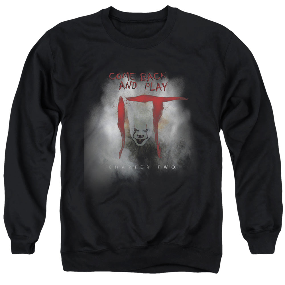IT 2019/COME BACK AND PLAY - ADULT CREWNECK SWEATSHIRT - BLACK