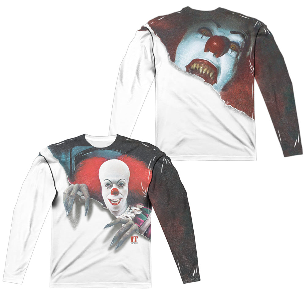 IT 1990/PENNYWISE IT (FRONT/BACK PRINT) - L/S ADULT POLY CREW  - MULTI