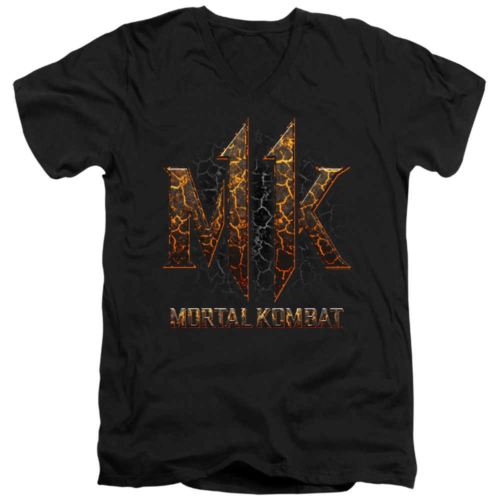 MORTAL KOMBAT 11/MK11 LAVA - S/S ADULT V-NECK 30/1 - BLACK