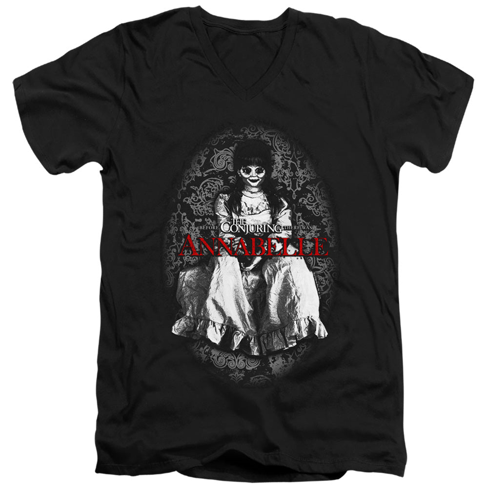 ANNABELLE/ANNABELLE - S/S ADULT V-NECK 30/1 - BLACK