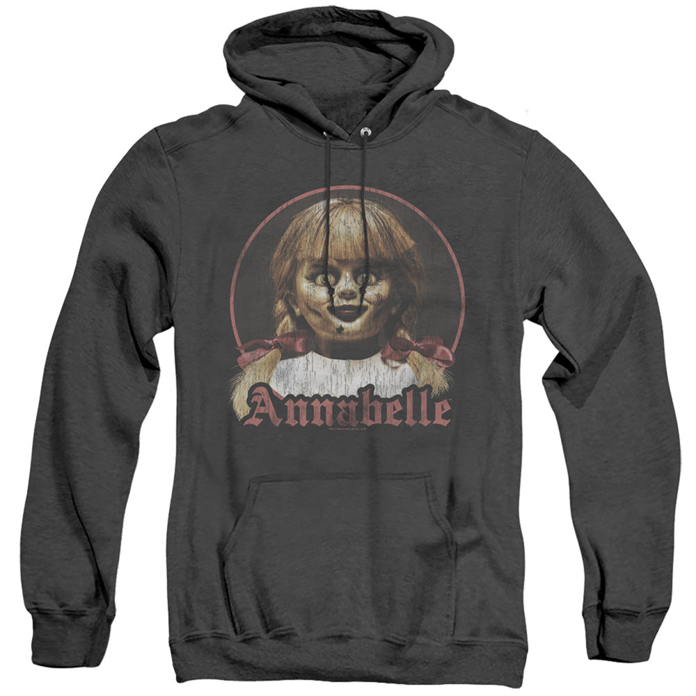 ANNABELLE/ANNABELLE PORTRAIT - ADULT HEATHER HOODIE - BLACK