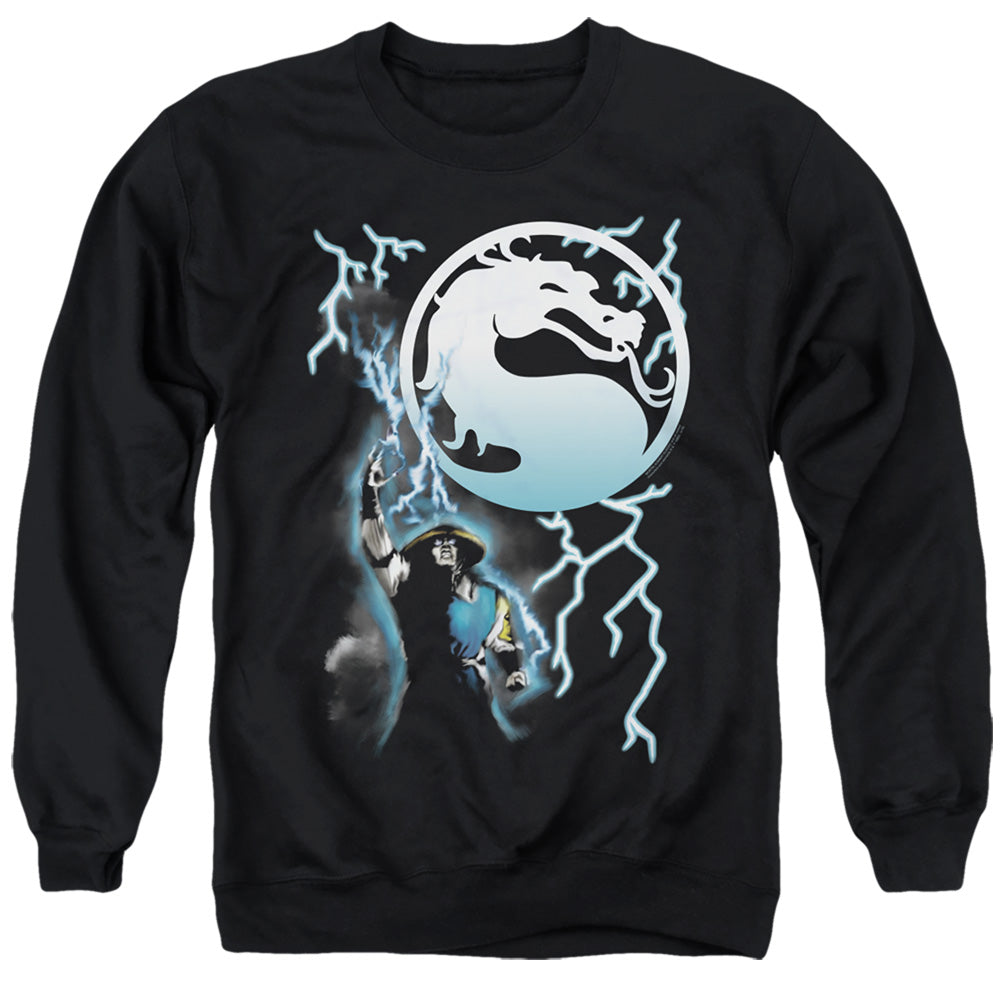 MORTAL KOMBAT KLASSIC/RAIDEN - ADULT CREWNECK SWEATSHIRT - BLACK
