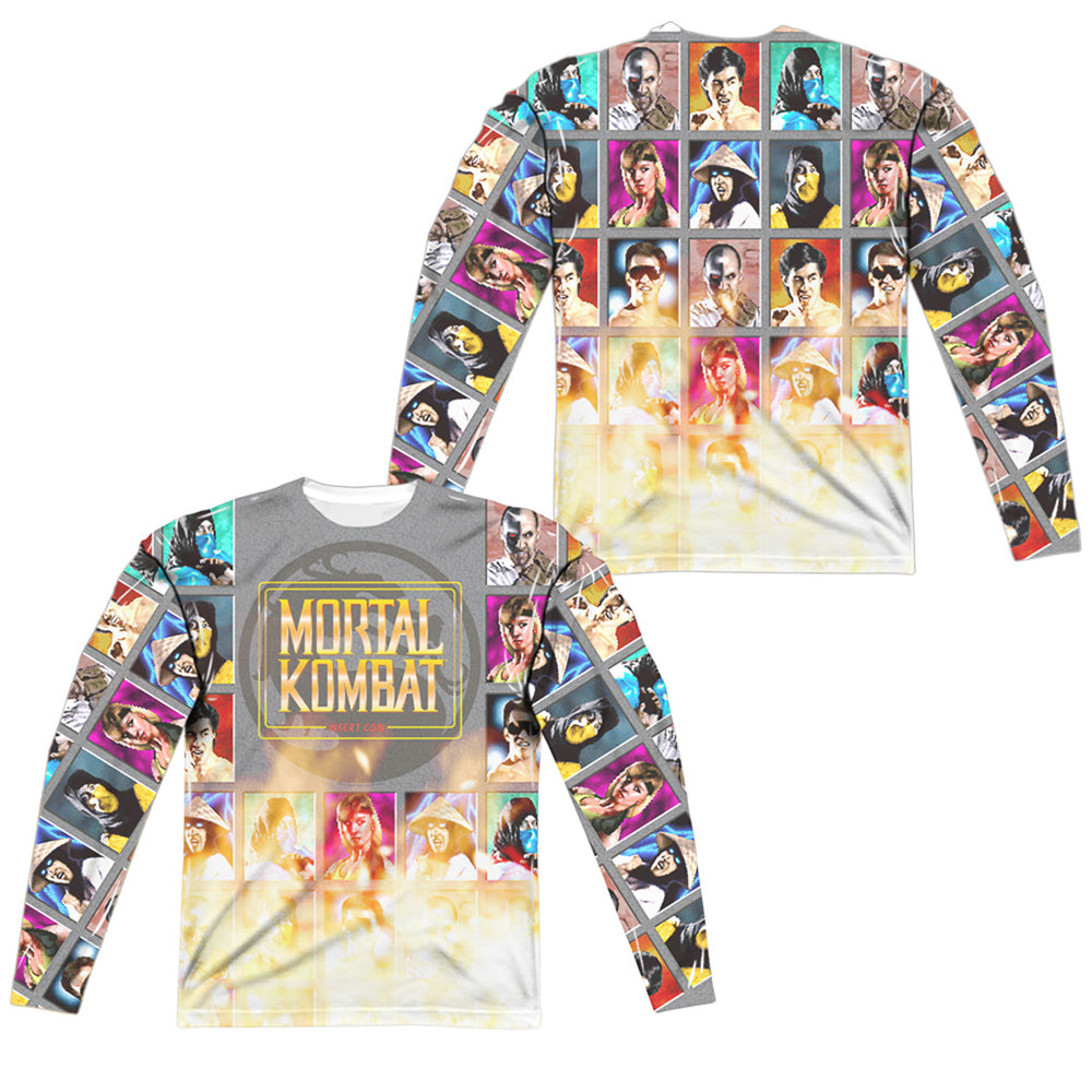 MORTAL KOMBAT KLASSIC/CHOOSE YOUR FIGHTER (FRONT/BACK PRINT) - L/S ADULT POLY CREW  - MULTI