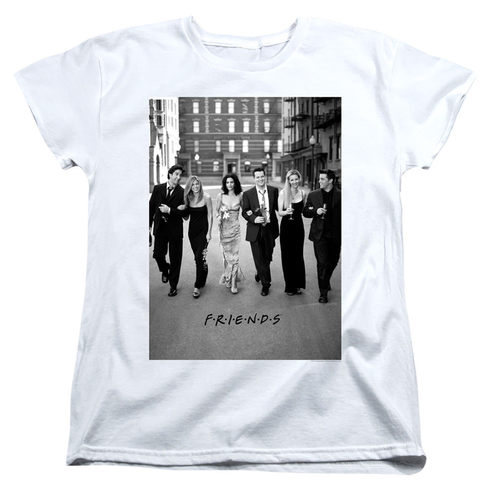 FRIENDS/WALK THE STREETS - S/S WOMENS TEE - WHITE