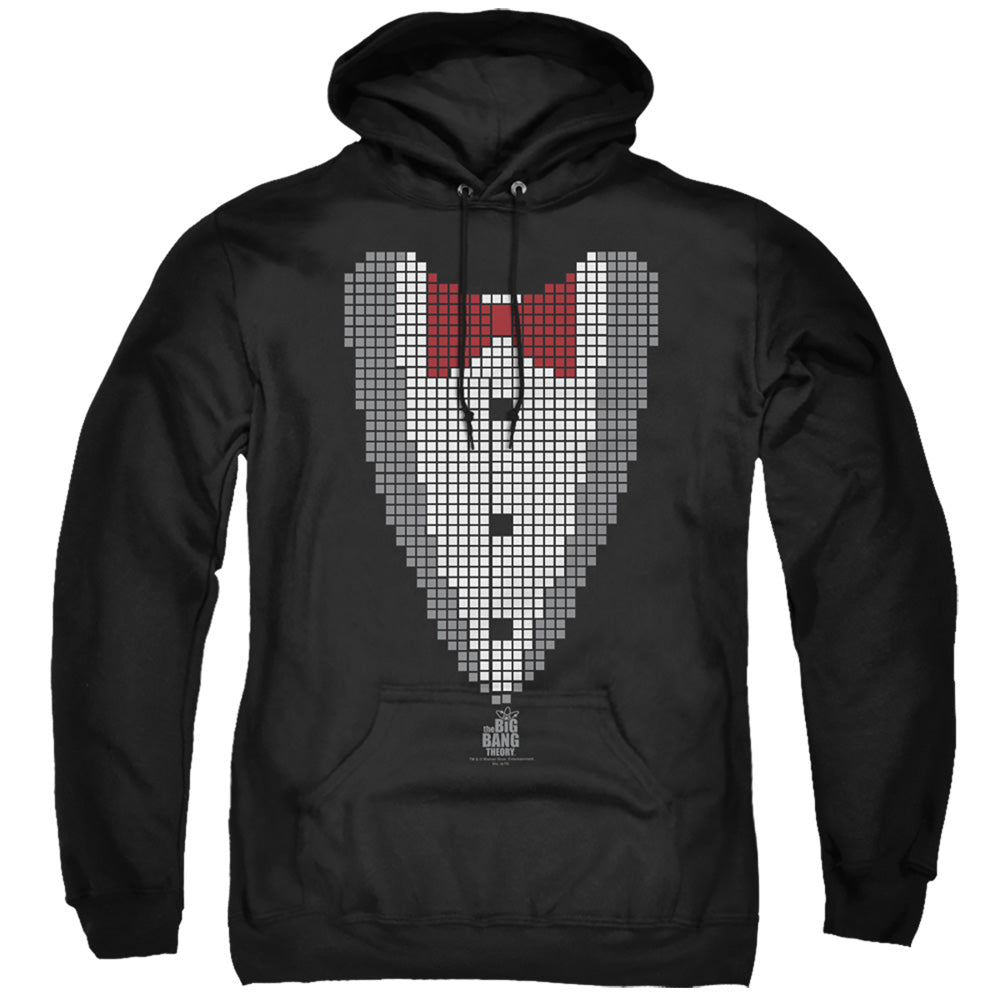 BIG BANG THEORY/PIXELATED TUX - ADULT PULLOVER HOODIE - BLACK
