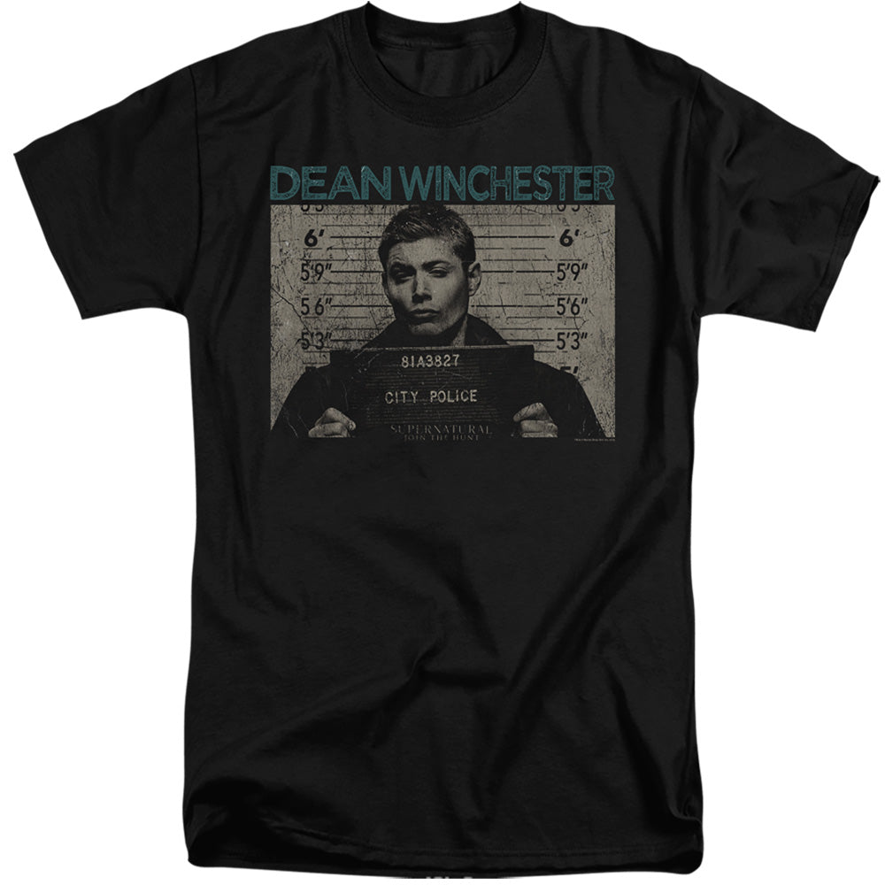SUPERNATURAL/DEAN MUG SHOT - S/S ADULT TALL 18/1 - BLACK