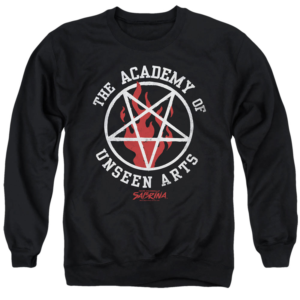 CHILLING ADVENTURES OF SABRINA/ACADEMY OF UNSEEN ARTS - ADULT CREWNECK SWEATSHIRT - BLACK