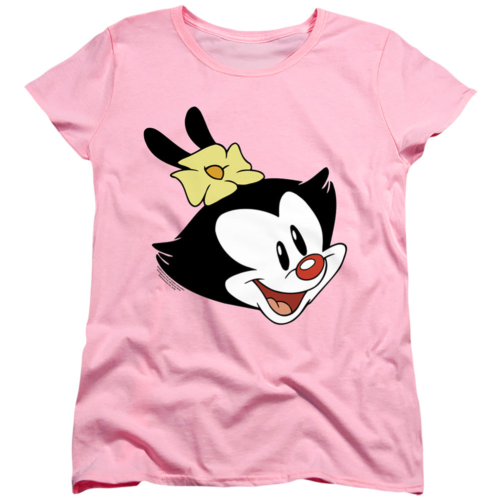 ANIMANIACS/DOT HEAD - S/S WOMENS TEE - PINK