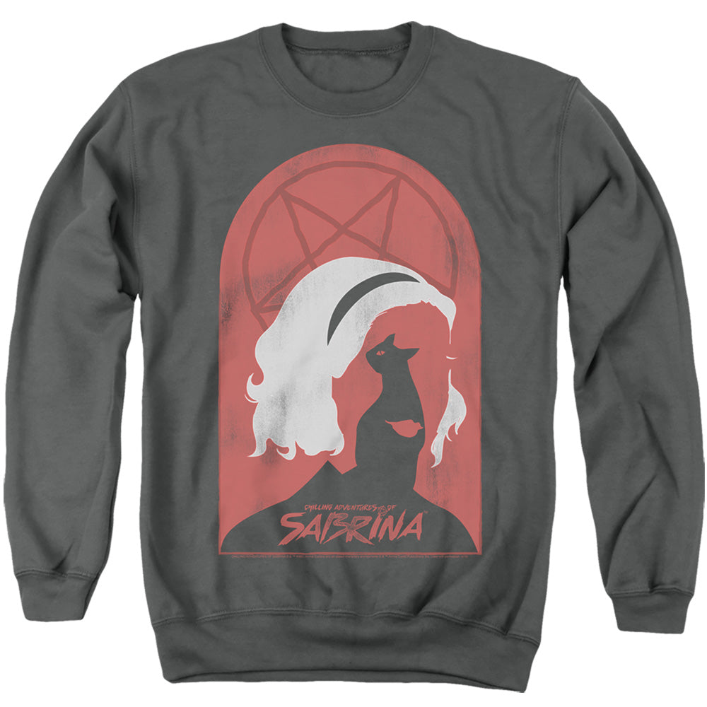 CHILLING ADVENTURES OF SABRINA/SABRINA AND SALEM - ADULT CREWNECK SWEATSHIRT - CHARCOAL