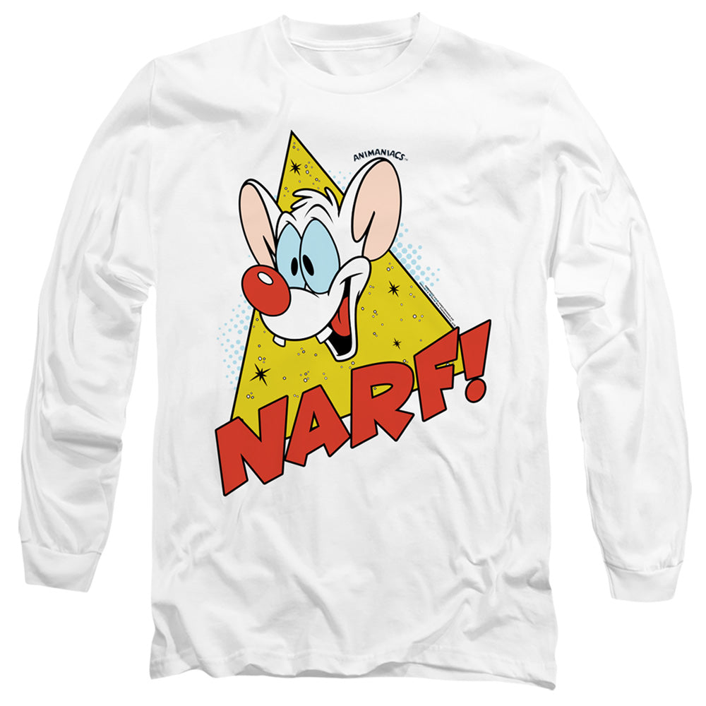 PINKY AND THE BRAIN/NARF - L/S ADULT 18/1 - WHITE