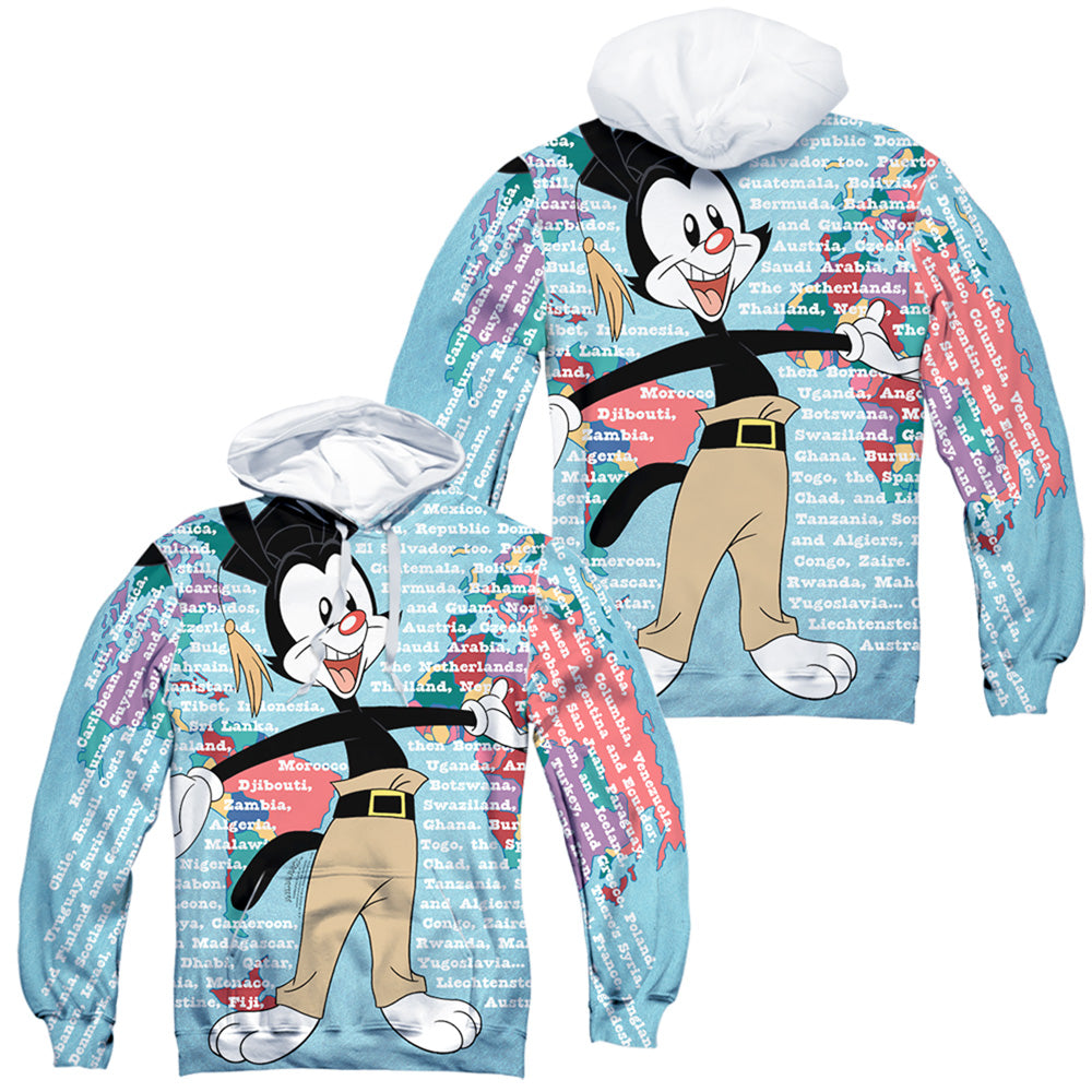ANIMANIACS/YAKKO WORLD (FRONT/BACK PRINT) - ADULT POLY PULLOVER HOODIE - MULTI