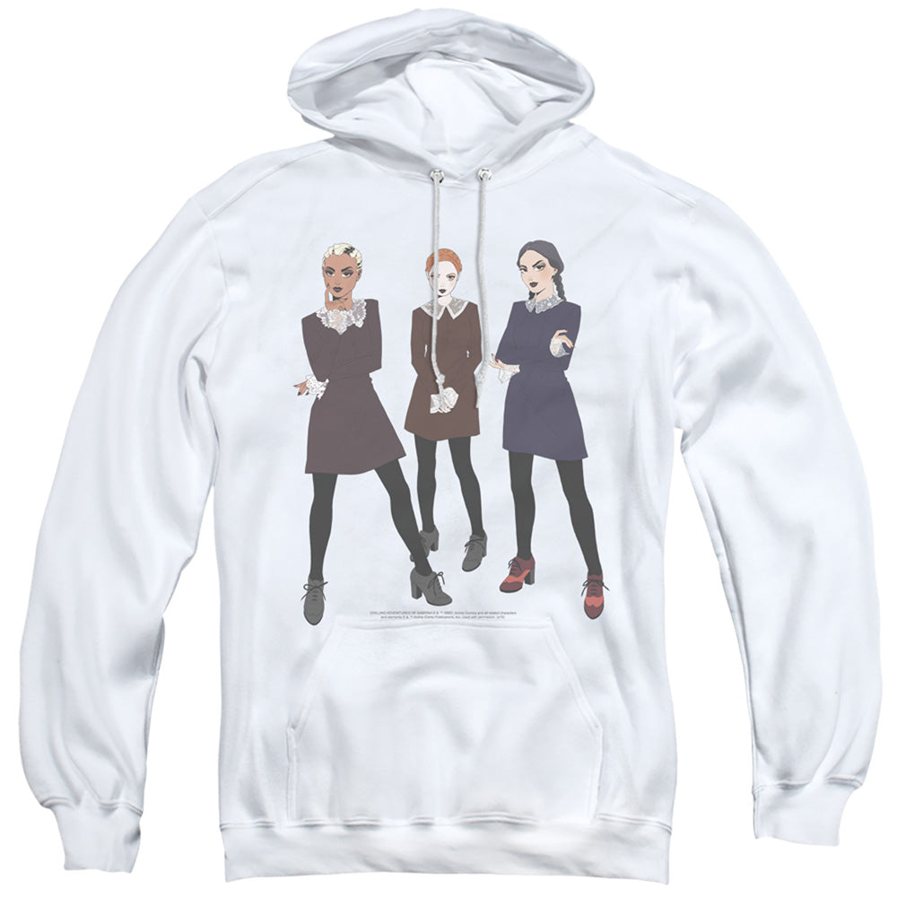 CHILLING ADVENTURES OF SABRINA/WEIRD - ADULT PULLOVER HOODIE - WHITE