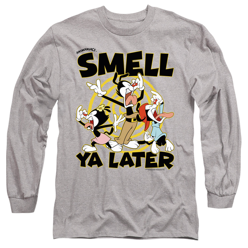 ANIMANIACS/SMELL YA LATER - L/S ADULT 18/1 - ATHLETIC HEATHER