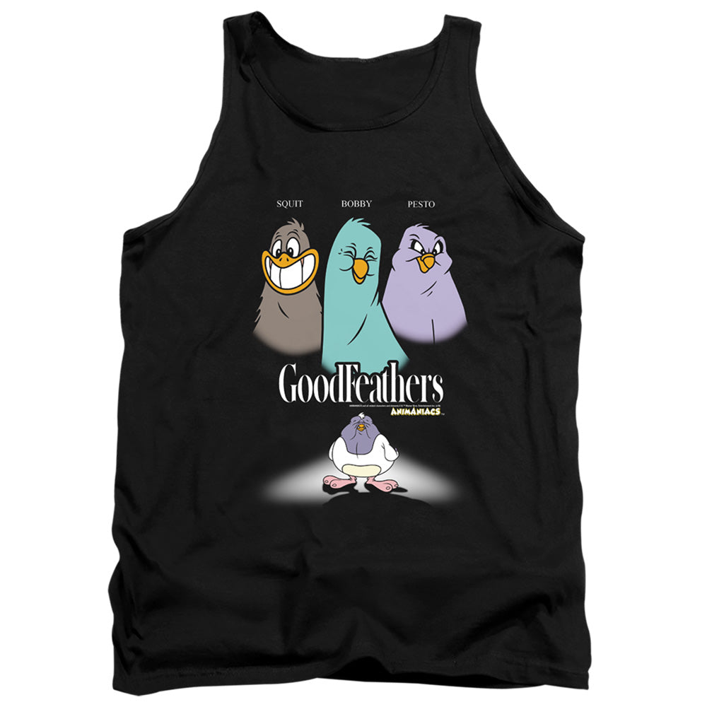 ANIMANIACS/GOODFEATHERS - ADULT TANK - BLACK