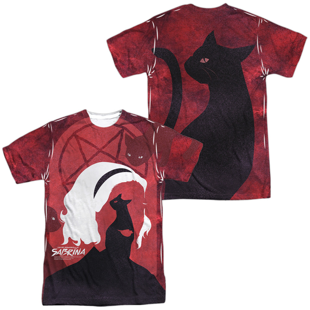 CHILLING ADVENTURES OF SABRINA/CATS (FRONT/BACK PRINT) - S/S ADULT POLY CREW - MULTI