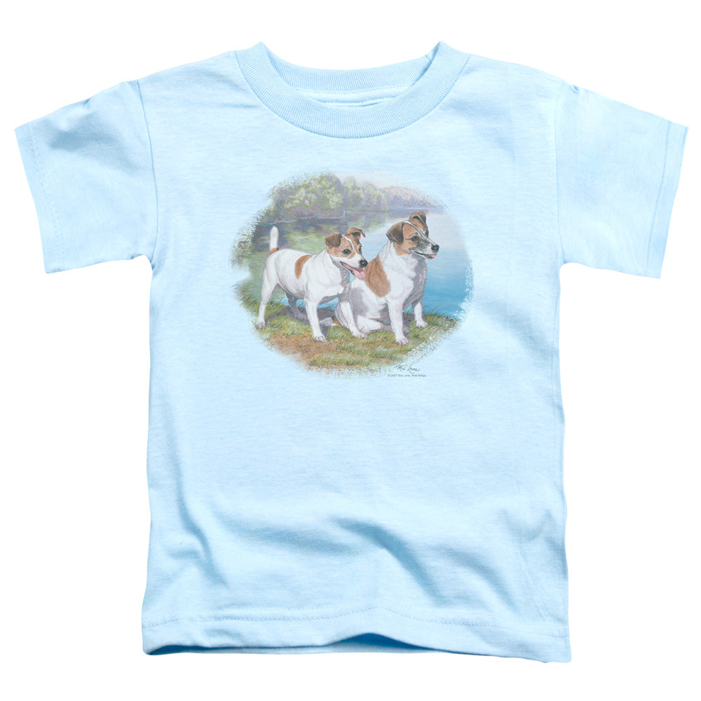WILDLIFE/JACK BY WATER - S/S TODDLER TEE - LIGHT BLUE