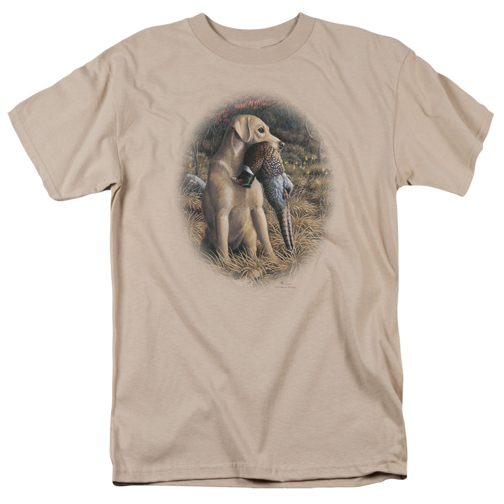 WILDLIFE/YELLOW LAB WITH PHEASANT - S/S ADULT 18/1 - SAND