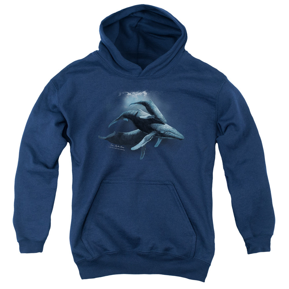 WILDLIFE/POWER&GRACE - YOUTH PULLOVER HOODIE - NAVY