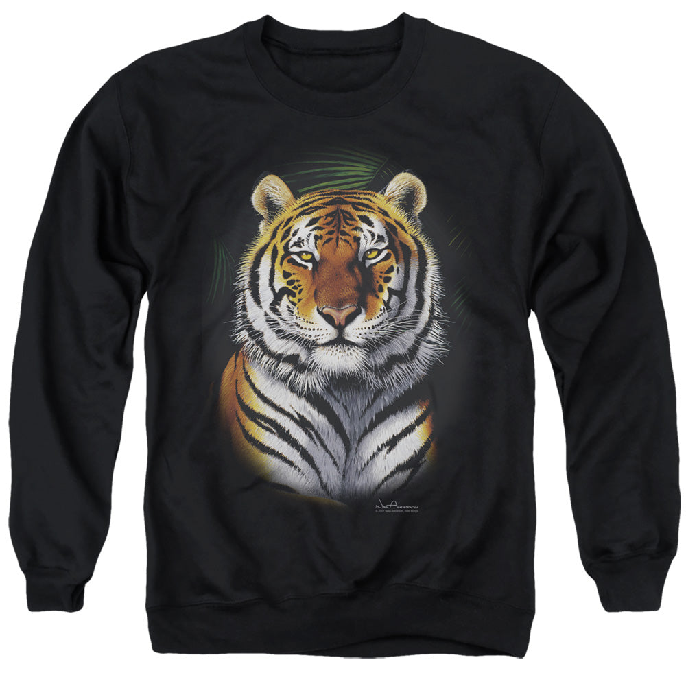 WILDLIFE/JUNGLE FIRE - ADULT CREWNECK SWEATSHIRT - BLACK