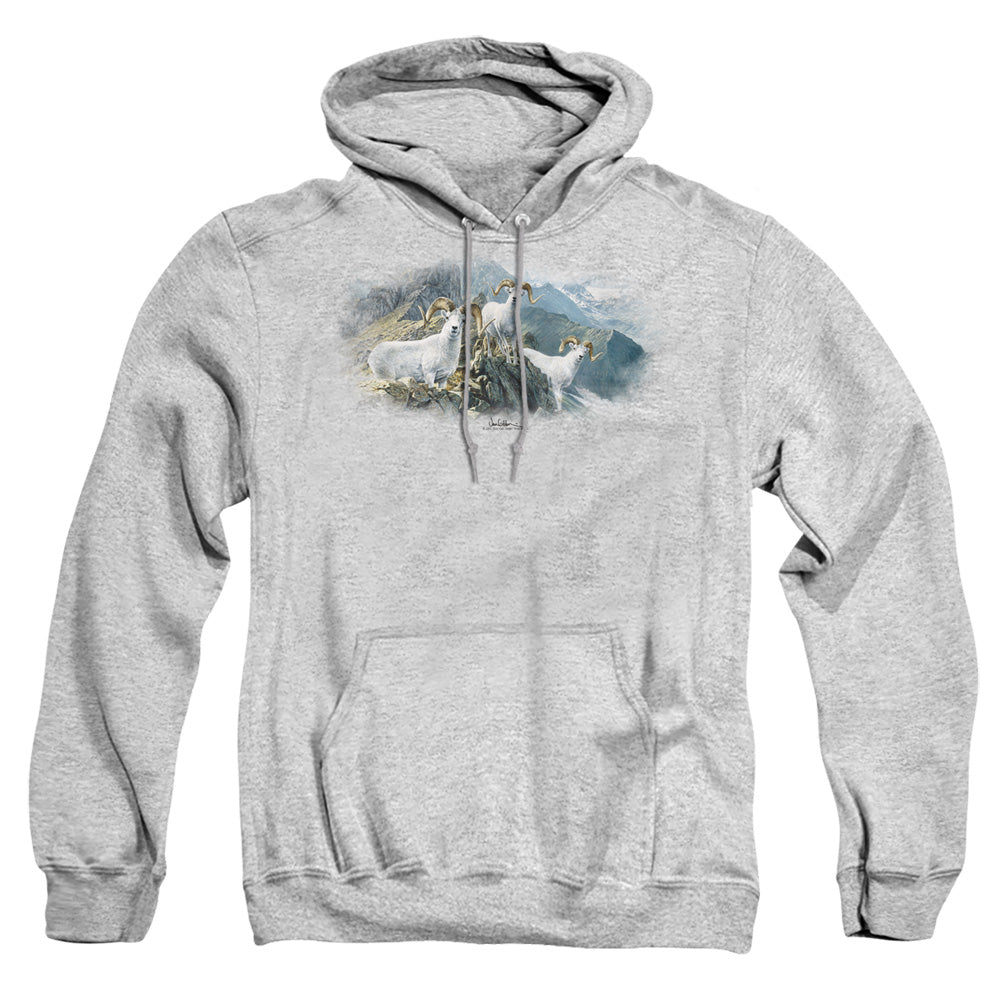 WILDLIFE/HIGH TRAILS DALL SHEEP - ADULT PULLOVER HOODIE - ATHLETIC HEATHER