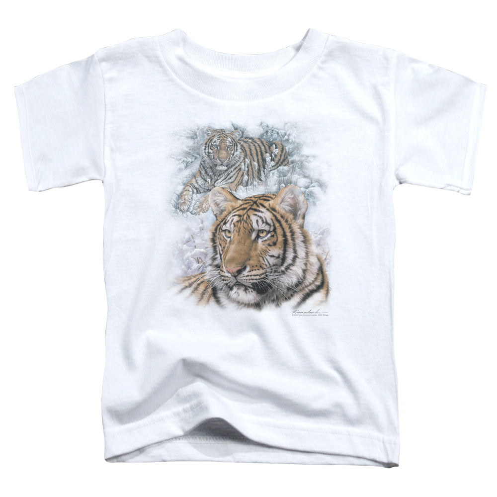 WILDLIFE/TIGERS - S/S TODDLER TEE - WHITE