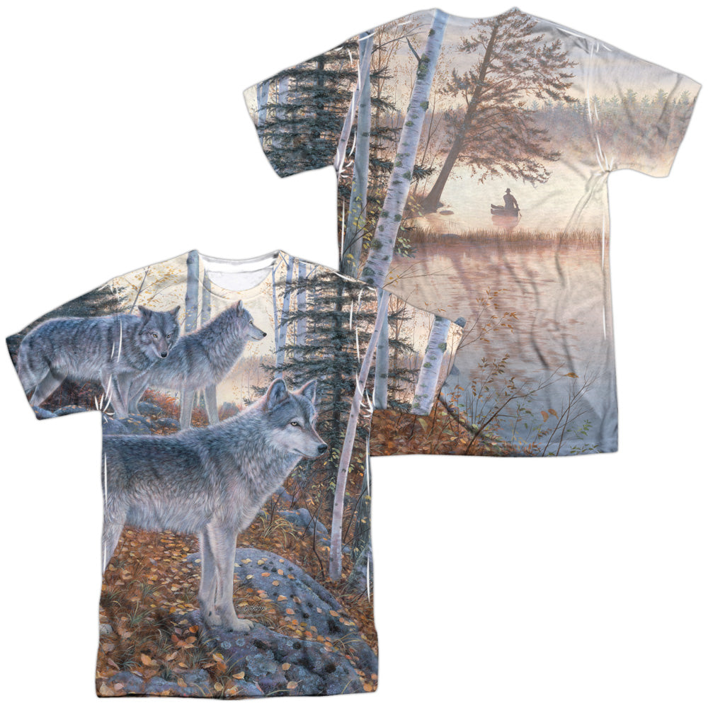 WILD WINGS/SILENT TRAVELERS (FRONT/BACK PRINT) - S/S ADULT POLY CREW - MULTI