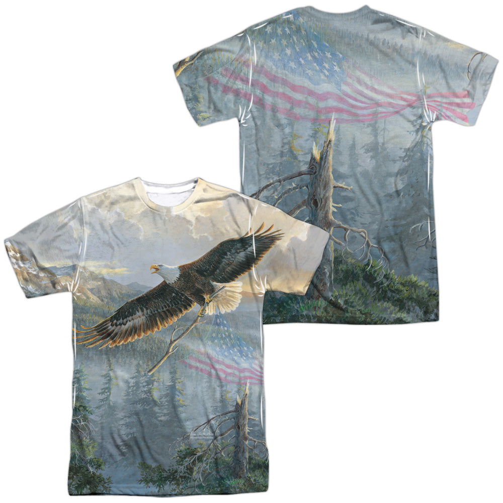WILD WINGS/REBUILDING AMERICA (FRONT/BACK PRINT) - S/S ADULT POLY CREW - MULTI