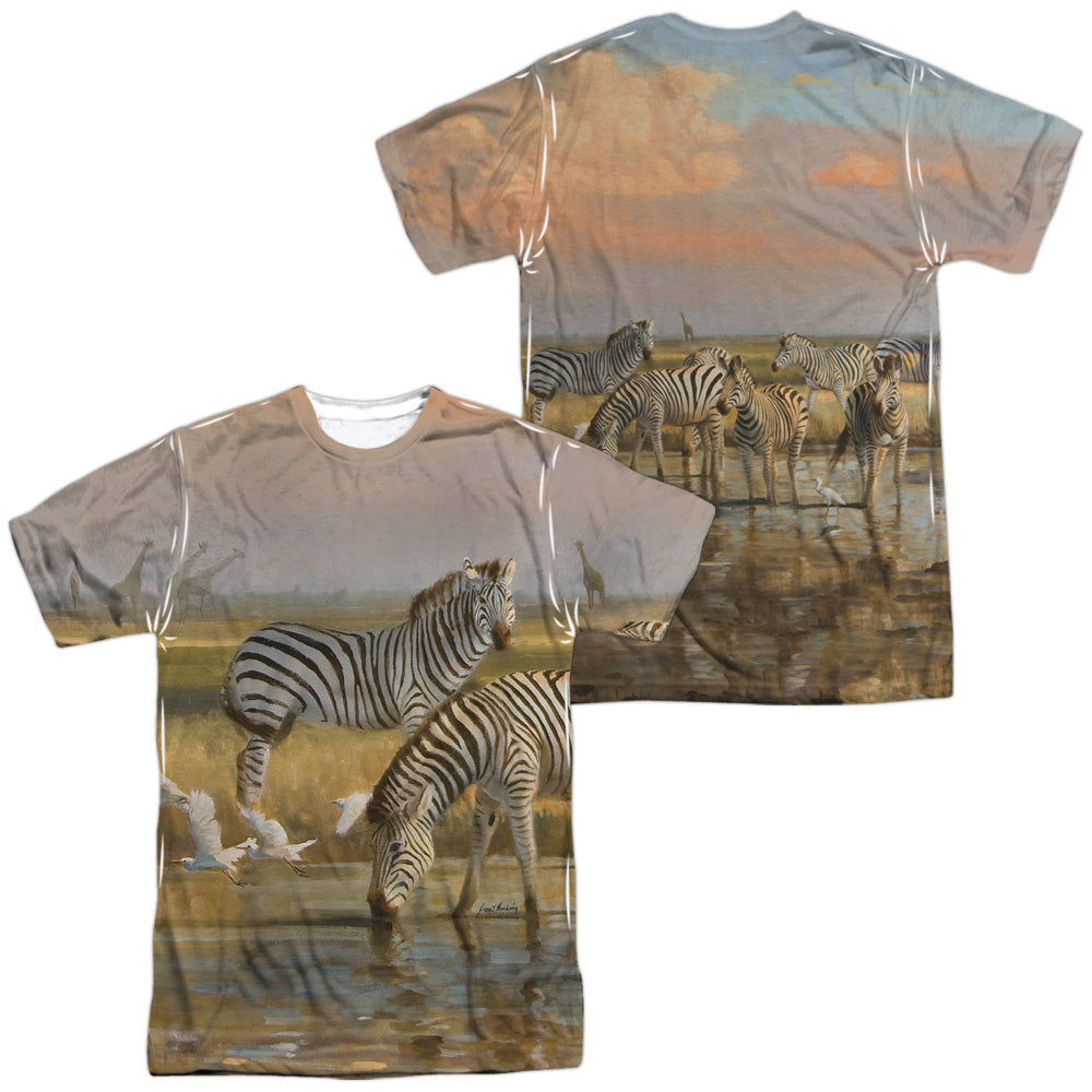 WILD WINGS/SUNDOWNERS (FRONT/BACK PRINT) - S/S ADULT POLY CREW - MULTI