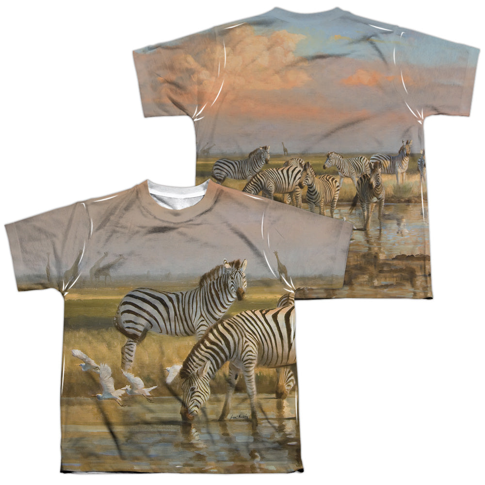 WILD WINGS/SUNDOWNERS (FRONT/BACK PRINT) - S/S YOUTH POLY CREW - MULTI